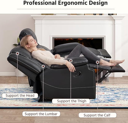 ANJ Premium Genuine Manual Reclining Sofa Set, Included Recliner Chair Set of 2 - Image 7