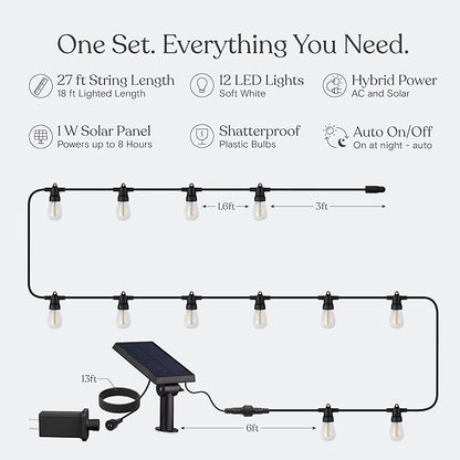 Brightech Ambience Hybrid Outdoor String Lights - Image 5