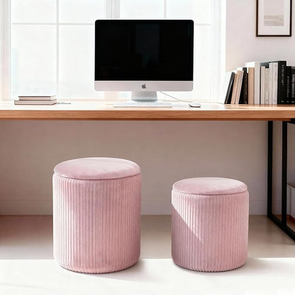 CAROLMADE Set of 2 Round Ottoman - Image 5