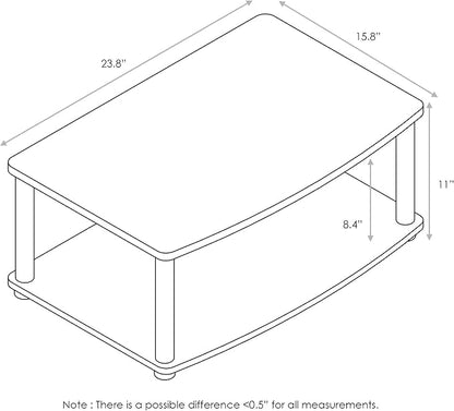 Furinno TURN-N-TUBE TV Riser Stand, 2-Tier Small Elevated No Tools TV Stand - Image 6
