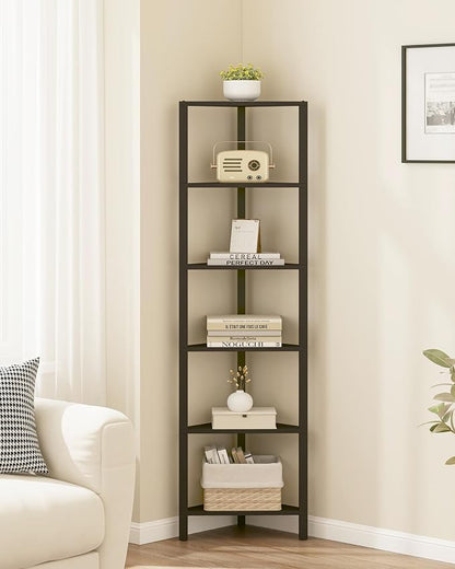 TUTOTAK Corner Shelf, 6-Tier Corner Bookshelf - Image 6