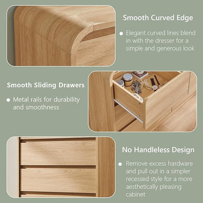 Aitjunz Modern 5 Drawers Dresser - Image 5