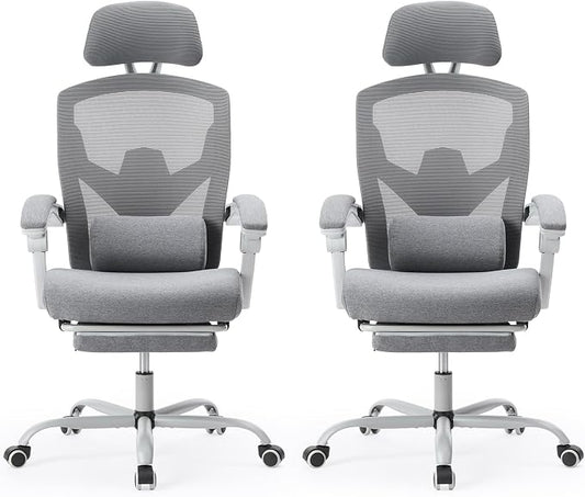 Sweetcrispy Office Computer Desk Chair Set of 2, Ergonomic High-Back Mesh by Sweetcrispy