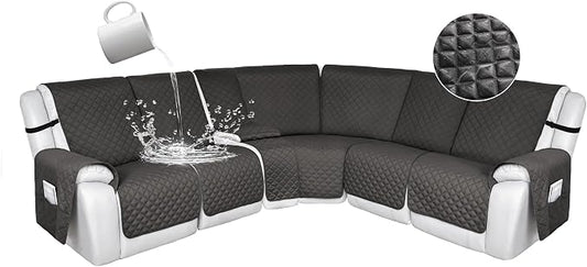 HDCAXKJ 100% Waterproof Reclining Sectional Couch Covers L Shape Recliner Sofa by HDCAXKJ