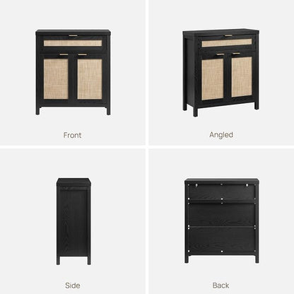 SICOTAS Sideboard Buffet Storage Cabinet Set of 3, Rattan Credenza Buffet Table - Image 10