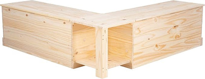 Linon Harris Unfinished Wood Backless Nook - Image 9