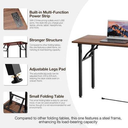 TEMI Long Computer Desk Folding Table - Image 7