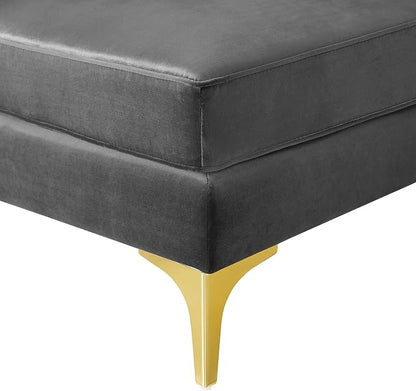 Modway EEI-3983-GRY Triumph Channel Tufted Performance Velvet Sectional Sofa - Image 5