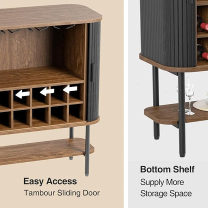 FiveWillowise Black Coffee Bar Cabinet - Image 6