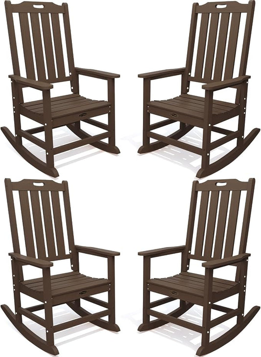 THOEOE Oversized Rocking Chair Set of 4, Outdoor Rocking Chair by THOEOE