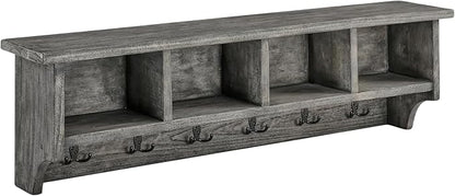 Alaterre Furniture Pomona Entryway Coat Rack – Rustic Farmhouse 48-Inch - Image 8