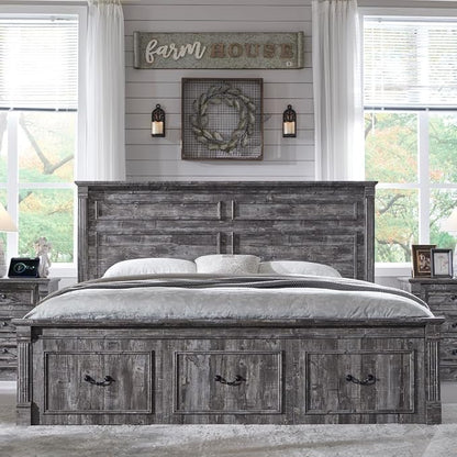 Aitjunz Farmhouse King Size Bed Frame - Image 3