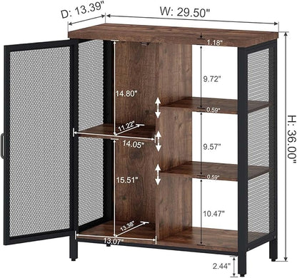 BON AUGURE Coffee Bar Cabinet for Home Liquor, Industrial Coffee Station for - Image 2