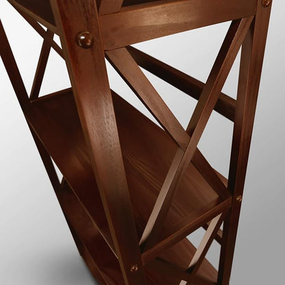 Montego 5-Shelf Bookcase-Walnut - Image 7