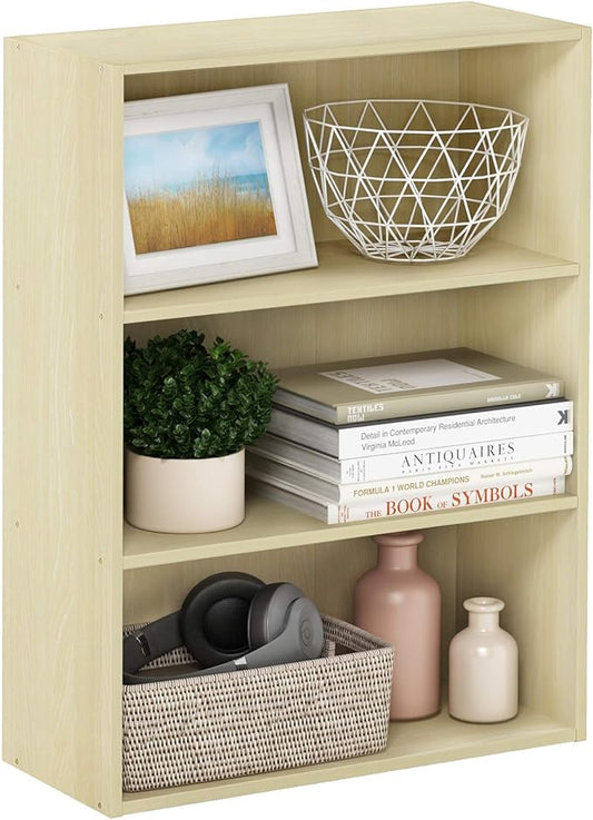 Furinno PASIR Book Shelf, 3-Tier Bookshelf, Storage Shelves Bookcase, 9.7 x by Furinno-FitsYourSpaceFitsYourBudget