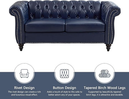 QHITTY 2 Piece Living Room Set, Sectional Chesterfield Sofa Contemporary - Image 5