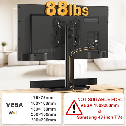 TVON Universal TV Stand Base, Swivel Table Top TV Stand - Image 5