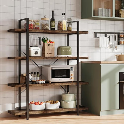 OtterOasis Heavy Duty 4-Tier Industrial Bookcase, 120lbs Shelf Capacity - Image 6