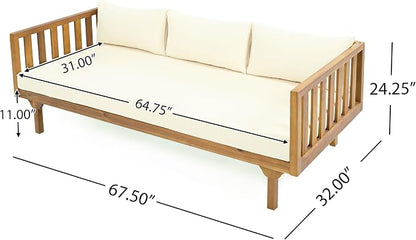 Merax Outdoor Acacia Wood Conversation Set - Image 7