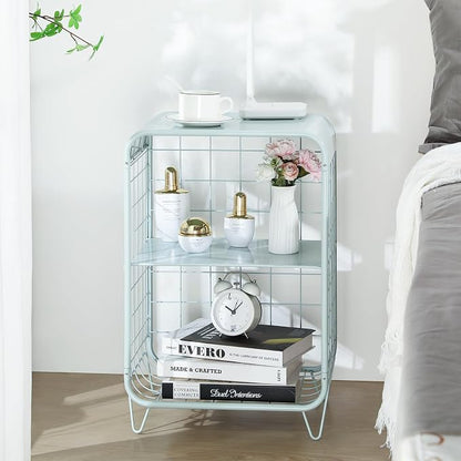 APEXCHASER Cute Nightstand, Metal Side Table, 3 Tier End Table - Image 2