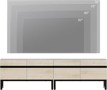 WAMPAT Modern TV Stand for 50-75 Inch TVs, Wood Entertainment Center - Image 5