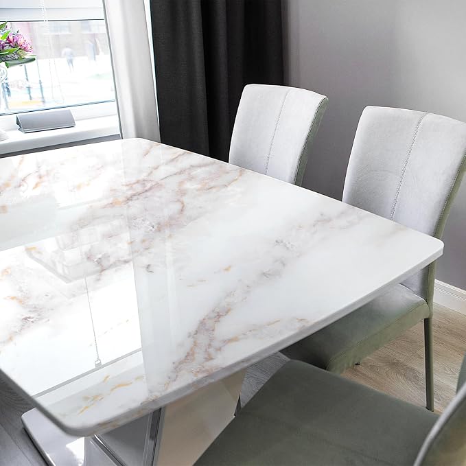 rabbitgoo Glossy Marble Contact Paper Peel and Stick Wallpaper 23.6" X 196.8" - Image 8