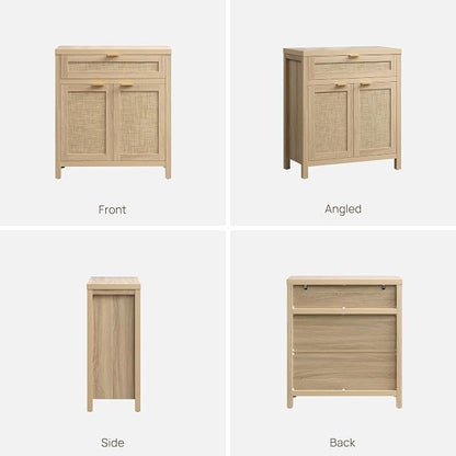 SICOTAS Sideboard Buffet Storage Cabinet, Rattan Accent Cabinet - Image 10