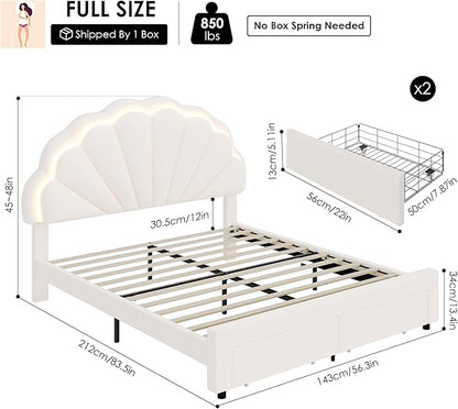 HIFIT Full Upholstered LED Bed Frame - Image 2