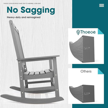 THOEOE Oversized Rocking Chair Set of 8, Outdoor Rocking Chair - Image 6