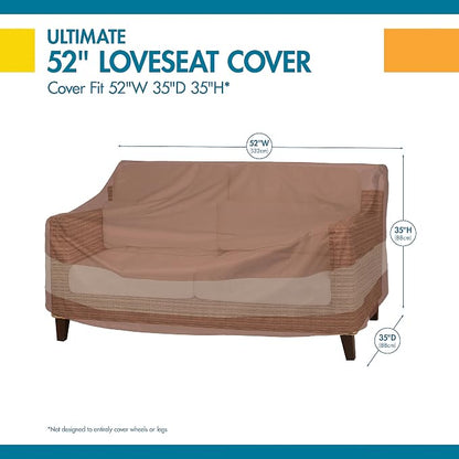 DUCKCOVERS ULV543735 Ultimate 54 in. W Patio Loveseat Cover, x 37" D x 35" H - Image 3