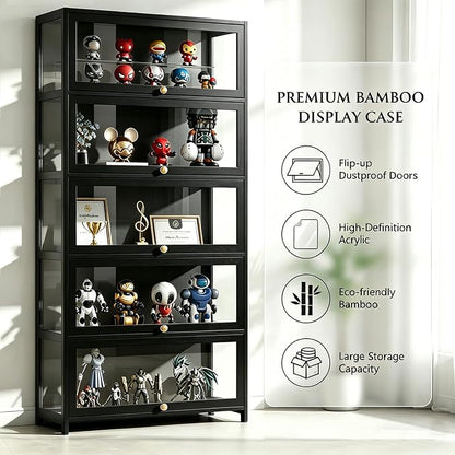 Display Cabinet with Acrylic Door, 5-Tier Curio Display Cabinet, Display Case - Image 4