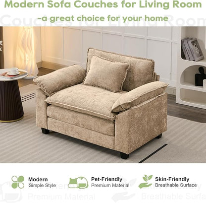 Oprisen Modular Sectional Sofa, Comfy Cloud Couch Sectional Sofa, Chenille Sofa - Image 7