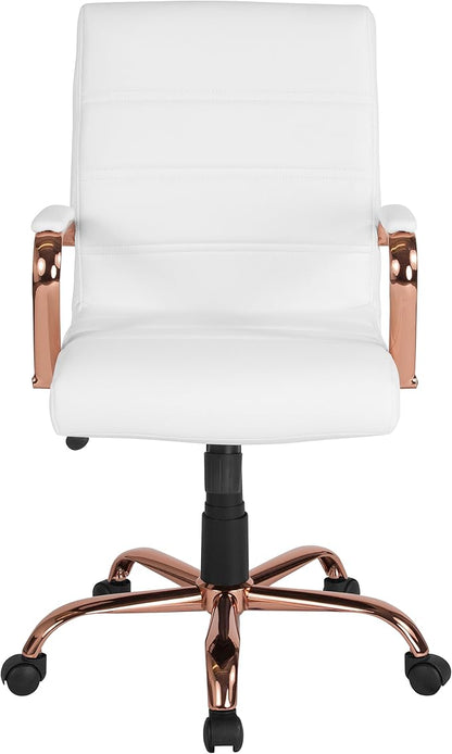 Flash Furniture Whitney Mid-Back Swivel LeatherSoft Desk Chair - Image 13