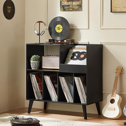 LELELINKY Large Record Player Stand, Turntable Stand by LELELINKY