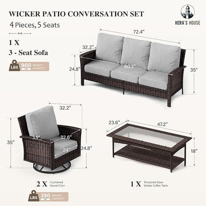 HERA'S HOUSE Gray Patio Furniture Set - Image 6
