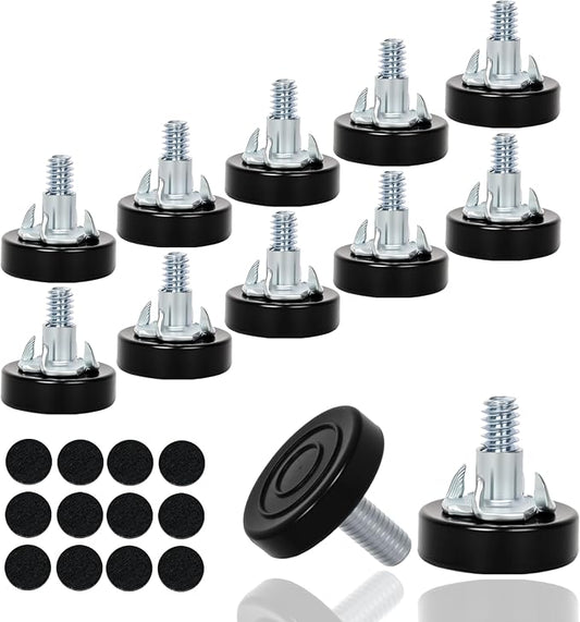 12 PCS M8 Thread Furniture Feet Levelers, Furniture Leveling Feet by Eunenete