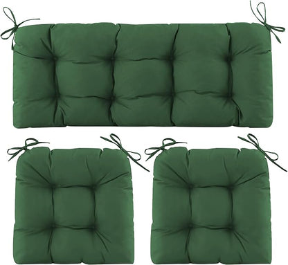 Wicker Chair Cushions of 3 Pieces, Waterproof Cushions by Aegisun