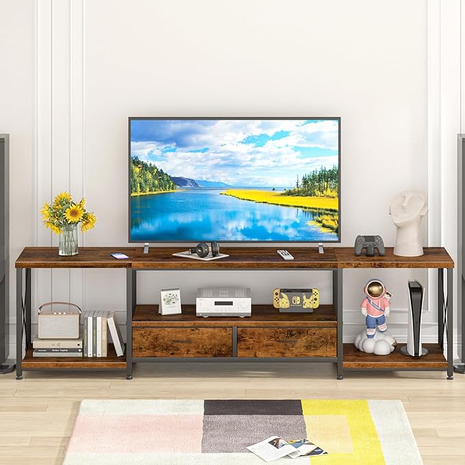 GYIIYUO TV Stand with Fabric Drawers - Image 6