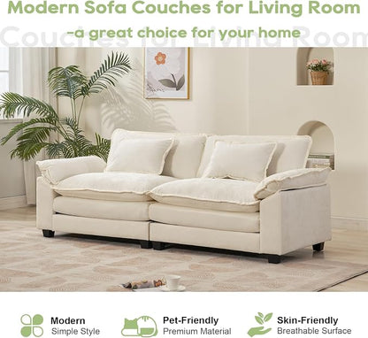 Oprisen 86" Modular Sectional Sofa, Comfy Cloud Couch Sectional Sofa, Chenille - Image 7
