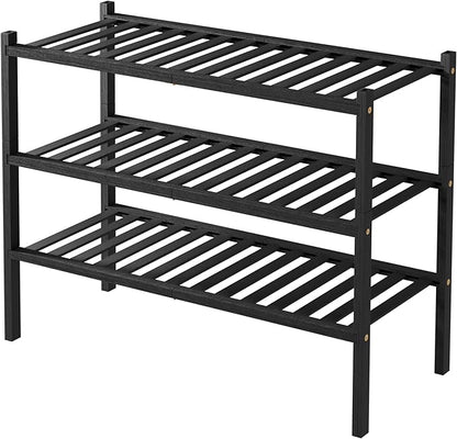 ROMGUAR CRAFT 3 Tier Bamboo Shoe Rack - Image 8
