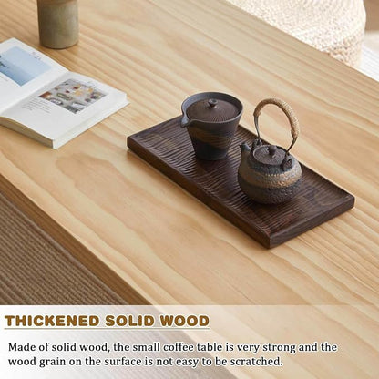 Japanese Style Solid Wood Coffee Table - Image 5