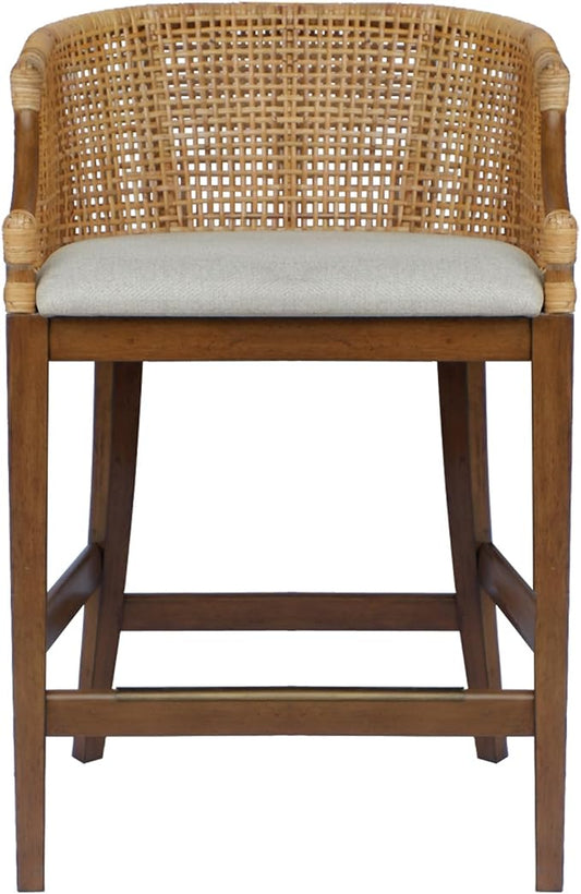 Martha Stewart Farmhouse Counter Height Bar Stools, Handcrafted Rattan Counter by MarthaStewart