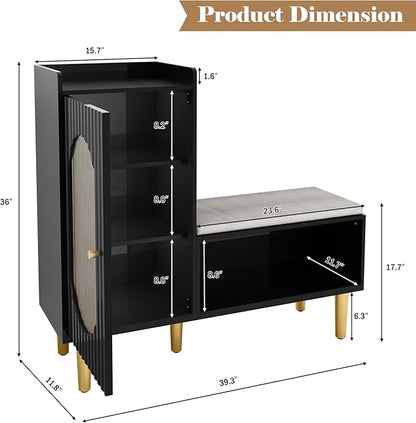 HLR Storage Bench Set of 2, L-Shaped Storage Cabinet - Image 2