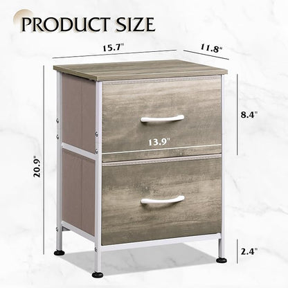 WLIVE Nightstand, 2 Drawer Dresser - Image 3