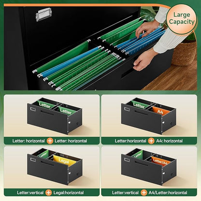 Letaya 2 Drawer File Cabinets - Image 5