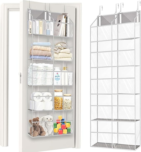 Over the Door Organizer 5 Tiers, Extra Large Behind Door Storage of 10 by Ofiray-home