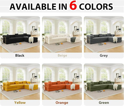 HANXIN 108" Modular Sectional Sofa, Futon Convertible Sofa Bed, Oversized - Image 7