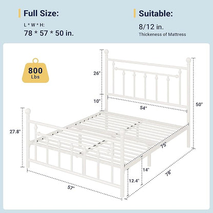 Allewie 14 Inch Full Size Metal Platform Bed Frame - Image 2
