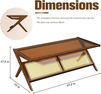 Bamworld Rattan Coffee Table - Image 2