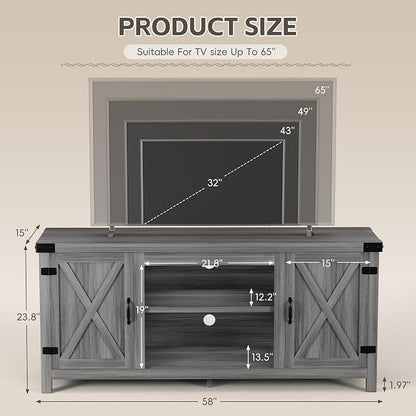 YESHOMY Modern Farmhouse TV Stand - Image 6